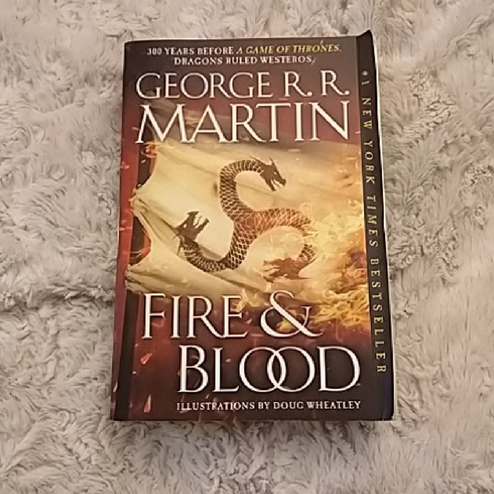 Fire & Blood by George R.R. Martin - Red and Gold Cover